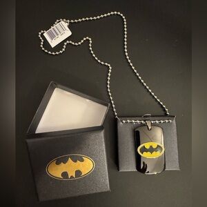 NEW Batman Black and Gold Dog Tag Necklace